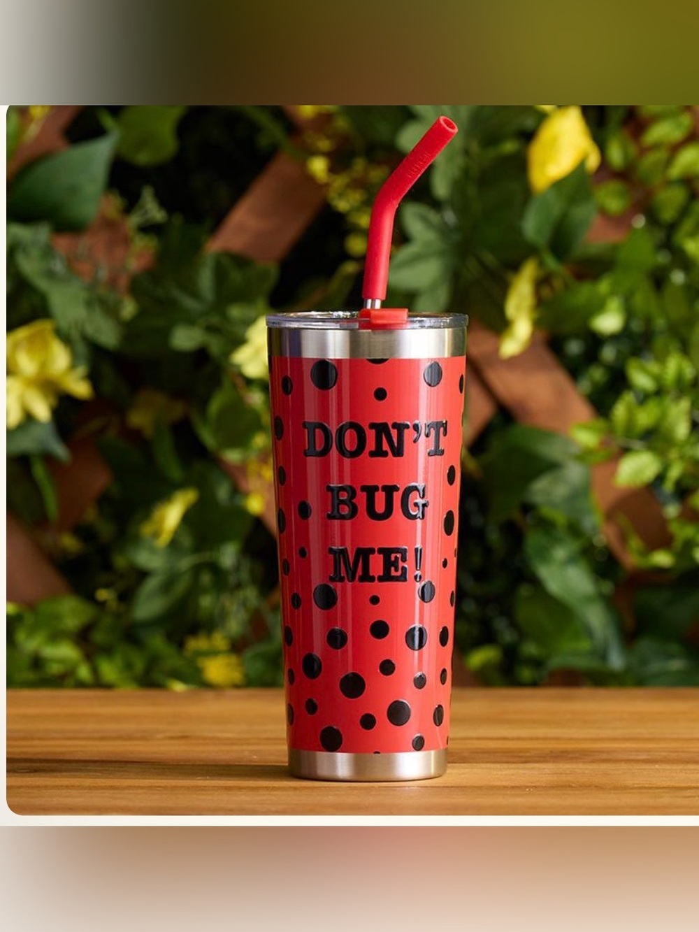 Cracker Barrel Dont Bug Me 22 Oz. Tumbler with Straw